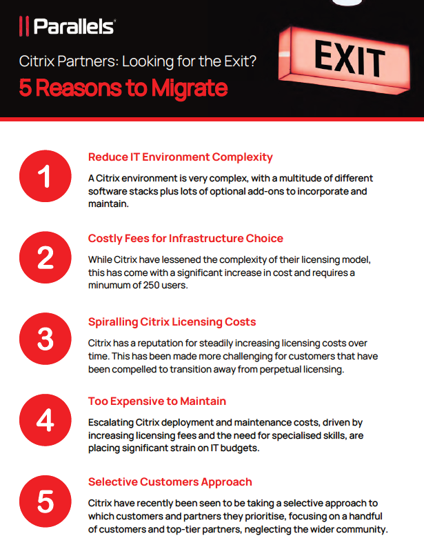 Parallels: 5 Reasons to Migrate from Citrix