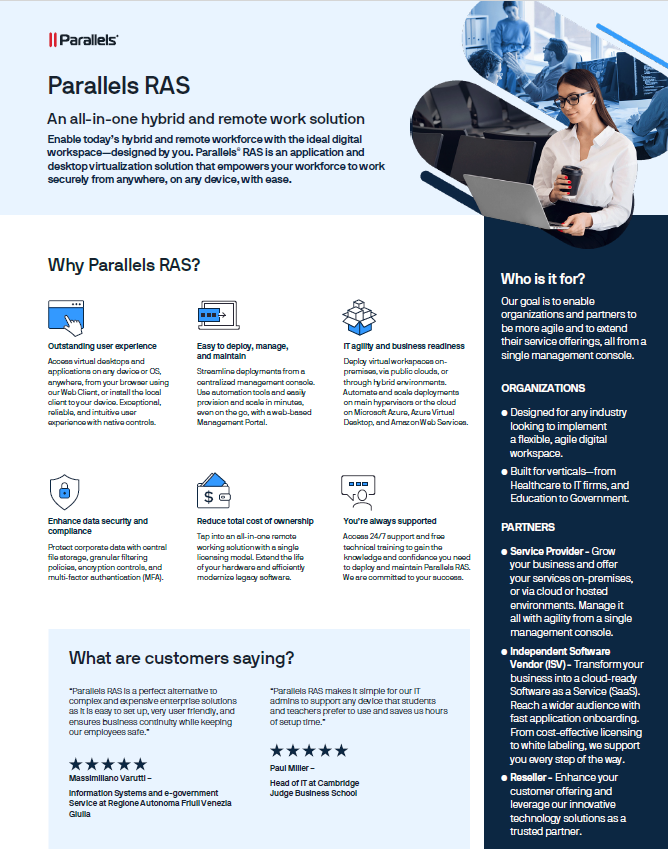 Parallels Remote Application Server (RAS)